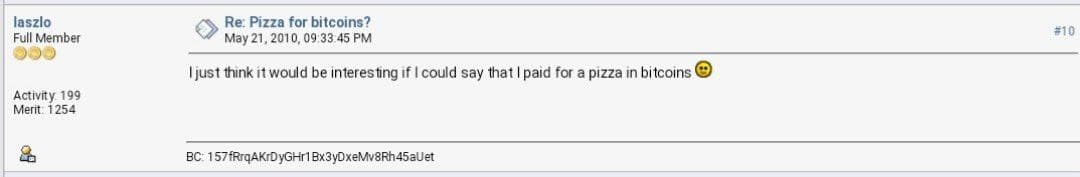 Seria Interesante Decir Compre Pizza Bitcoin