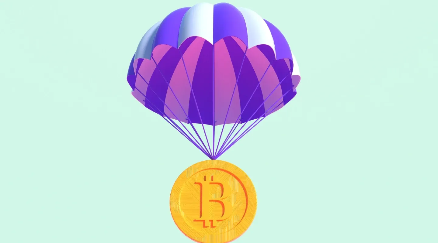 Representación gráfica de un airdrop.