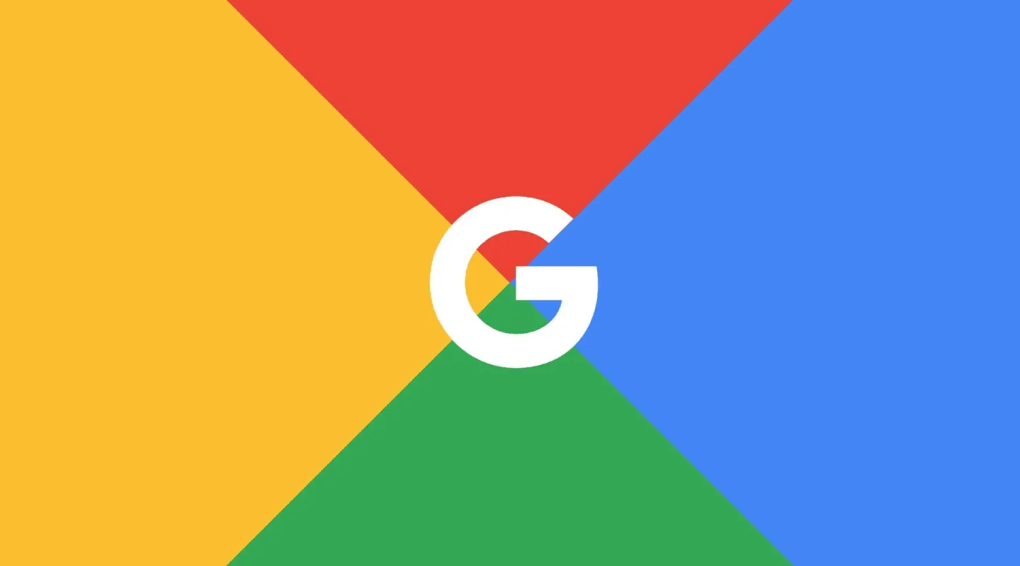 Logo de Google en un fondo colorido.