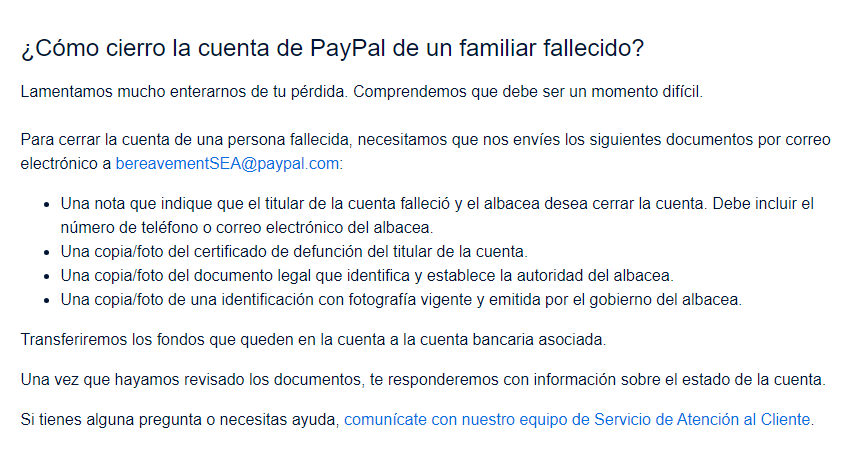 Captura de pantalla tomada de la versión web de PayPal para Venezuela.