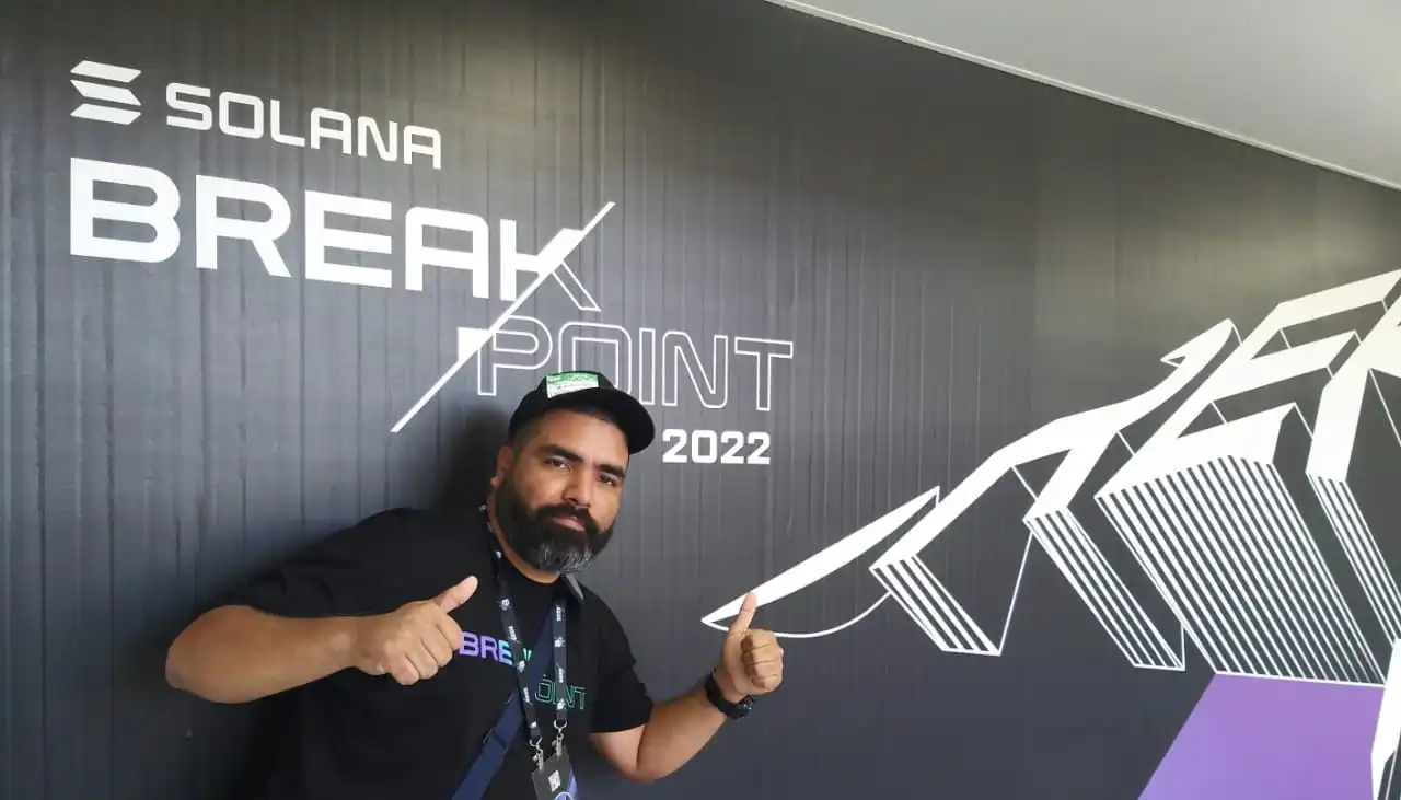 Jesús Silva en el evento de Solana Breakpoint en 2022