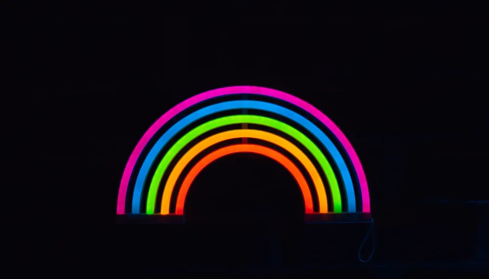 Arco Iris con luces LED.