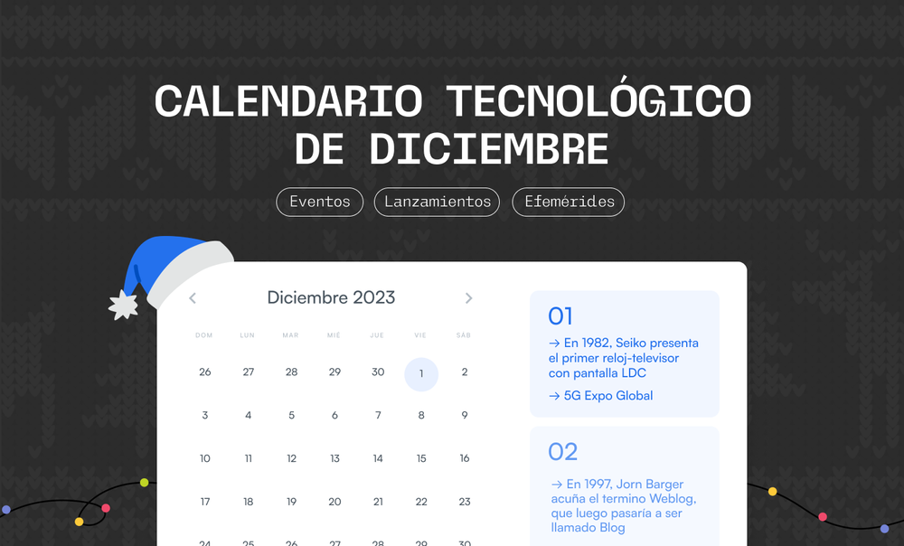 Diciembre 2023: Efemérides y eventos de tecnología post image