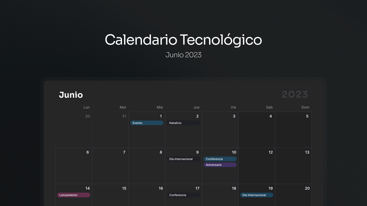Junio 2023: Efemérides y eventos de tecnología