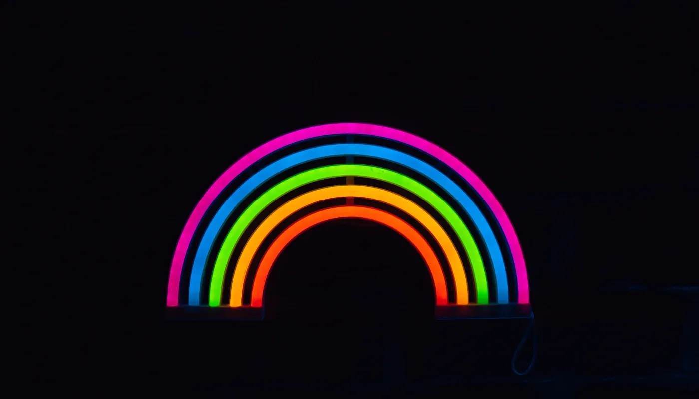 Arco Iris con luces LED.